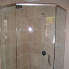 Here we installed a heavy neo angle shower enclosure with brushed nickel hardware and clear glass. 