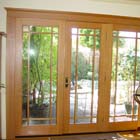 The same an old single pane patio door before we installed the new Milgard® WoodClad™ Series wood interior French door.