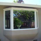 Here we replaced an old single pane window with a new double pane casement bay window.